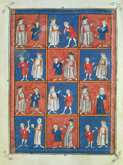Sloane 1977 fol.51v 《十二病症》，选自罗吉尔-德-萨勒内的作品《Chirurgia》。 作者 法语学校