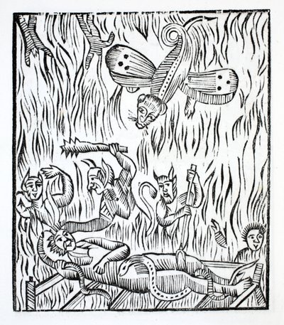 一个该死的灵魂的不愉快状态的小画 作者 法语学校