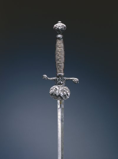 小剑（钢，铜合金镶嵌，木头和钢丝）。 作者 法语学校