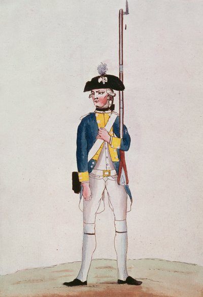 皇家军团 -  Deux-Ponts的士兵，1780年 作者 French School