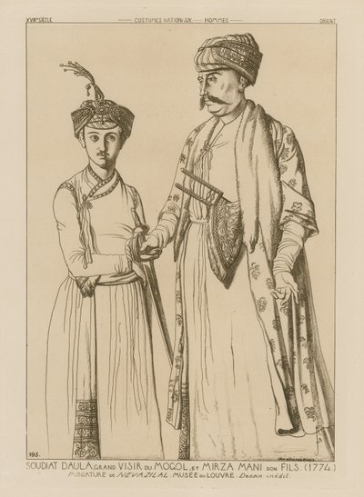 Soudiat Daula，蒙古人的大维齐尔和他的儿子米尔扎玛尼（1774年） 作者 法语学校