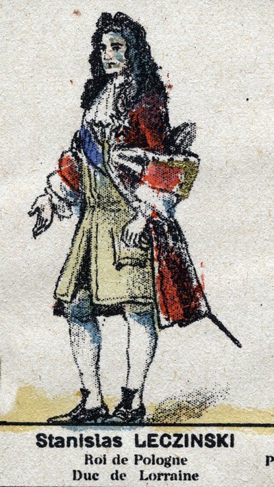 Stanislas I Leszczynski (1677-1766), Duke of Lorraine and Bar, King of Polon.In "Galeriede Kings and Queens of France and illustrious characters from 1643 to 1895" Epinal image. 作者 法语学校