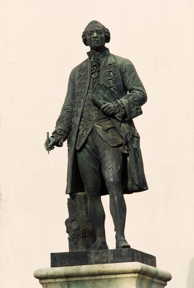 乔治·路易斯·勒克莱尔 (Georges Louis Leclerc) 的雕像，布冯伯爵 (1707-1788)，蒙巴德 (21 Cote d