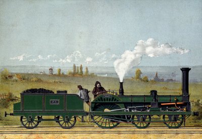 斯特拉斯堡铁路上的蒸汽机，1852年 作者 法语学校