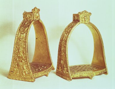 属于路易十四（1638-1715）（金）的马镫 作者 法语学校