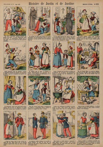Story of Justin and Justine (coloured engraving) 作者 法语学校