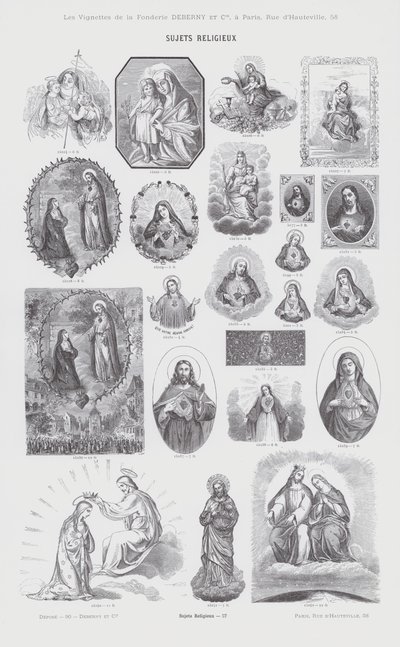 Sujets Religieux (engraving) 作者 法语学校