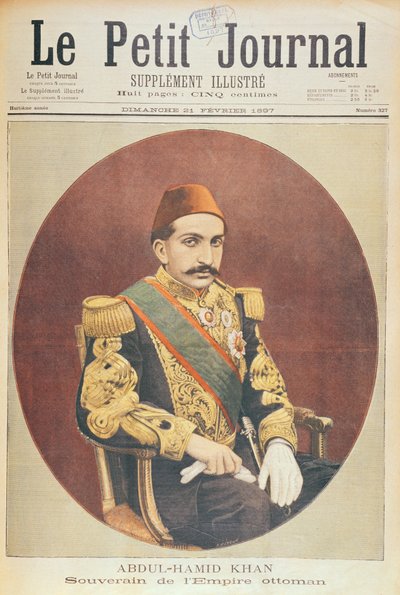 Sultan Abd al-Hamid Khan II（1842-1918）奥斯曼帝国的君主，来自Le Petit Journal，1897年2月21日 作者 法语学校