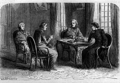 教皇格雷瓜尔十六世执政期间的耶稣会高级理事会（1831至1846年间）。莫里斯-拉夏尔（Maurice Lachatre）著的《历代教皇、皇后和皇帝的历史》中的雕版画 作者 法语学校