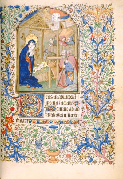 T.2629 Ms 63 f.55r The Nativity（Use of Paris）c.1460 作者 法语学校
