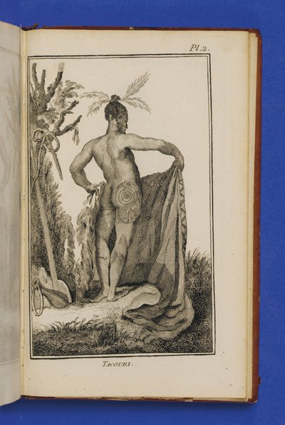 塔库里（Tacouri），插图来自朱利安·玛丽·克罗泽（Julien-Marie Crozet）的“新航向南海，在马里昂先生的命令下开始” 作者 法语学校