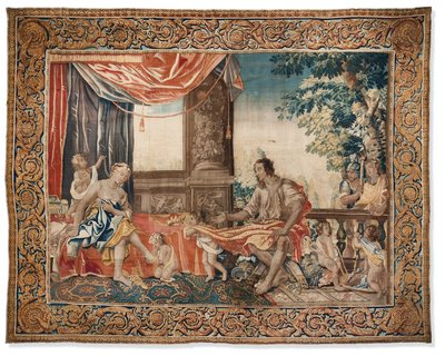 1645年（羊毛和丝绸）“古代妇女画报”系列挂毯 作者 法语学校