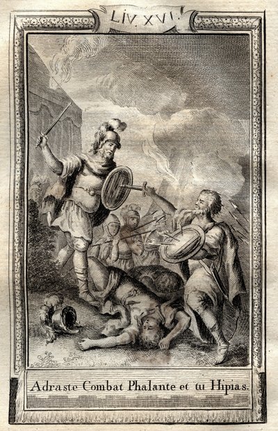 Telemaque surmonte Hippias--1798年蒙内在Francois de Salignac de La Mothe-Fenelon dit Fenelon的 "Les Aventures de Telemaque, fils d