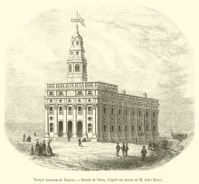 寺庙摩门教徒 de Nauvoo （雕刻） 作者 法语学校