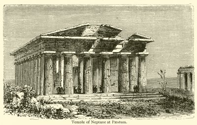 Temple of Neptune at Paestum (engraving) 作者 法语学校