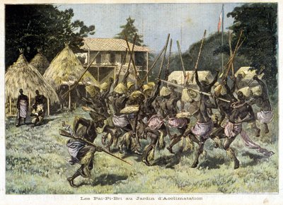 驯化花园中的非洲人 Pai-Pi-Bri - 1893 年 5 月 8 日的“Le Petit Journal”（雕刻） 作者 法语学校