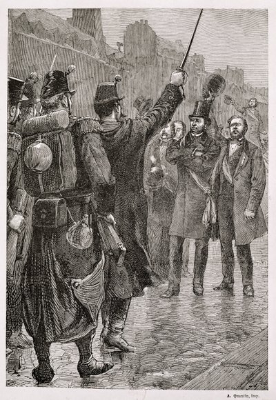 1851年12月4日，圣安东尼路障中的Victor Schoelcher（1804-93）被捕 作者 法语学校