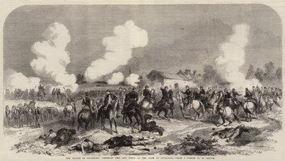 The Battle of Solferino, Generals Niel and Vinoy at the Farm of Quagliara (engraving) 作者 法语学校