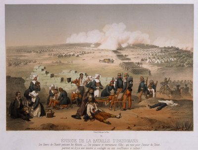 1854年11月5日，Inkermann的战斗，来自克里米亚的战争，由巴黎Lemercier et Cie出版，1856年 作者 法语学校