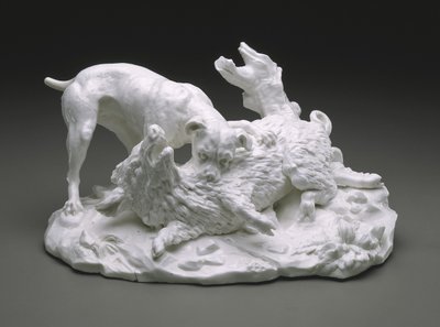 The Boar Hunt，c.1751（软膏瓷器） 作者 法语学校