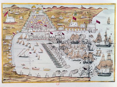1816年8月27日英国 - 荷兰舰队对阿尔及尔的轰炸 作者 法语学校