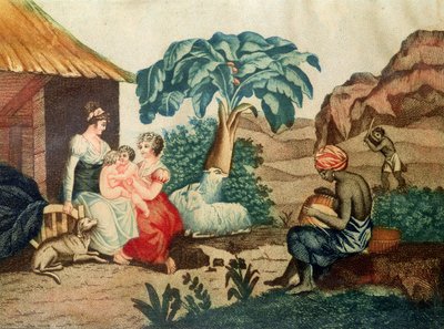 Paul和Virginie的童年，来自Henri Bernardin de Saint-Pierre的“Paul et Virginie”（1737-1814） 作者 法语学校