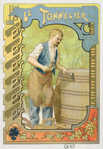 库珀，从一本关于工艺的书的例证，c.1899 作者 法语学校