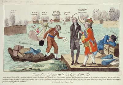 乔治三世议会（1738-1820）和威廉皮特的荒凉（1759-1806）雅戈尔，1801年 作者 法语学校