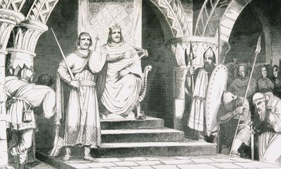 Chilperic II的冠冕（670-720），来自Colart的“Histoire de France”，出版于1840年 作者 法语学校