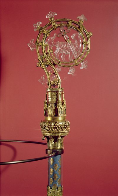 Cistercian Convent Abbaye du Lys的Abbesses的Crozier（银色镀金和水晶） 作者 法语学校