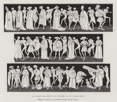The Dance of the Dead of the Church of la Chaise-Dieu, first half of the 15th Century (litho) 作者 法语学校