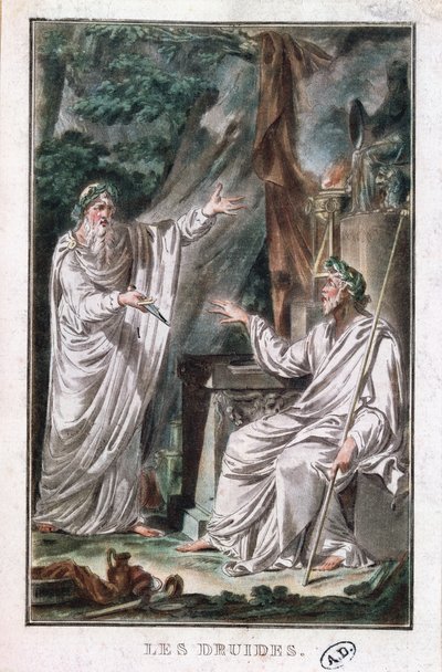 德鲁伊，戏剧的插图，c.1800 作者 法语学校