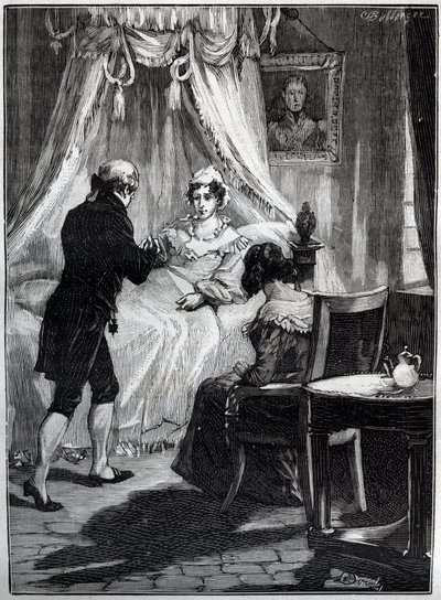 The Duchess of Berry (Marie Caroline, Princess of the Two Sicilies, Duchess of Berry (1798-1870) at the Fortress of Blay receives Doctor Louis Charles Deneux (1767-1846) - Engraving - 作者 法语学校