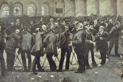 巴黎证券交易所的着名垃圾，c.1885 作者 法语学校