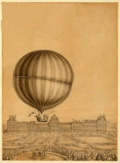 第一次载人气球飞行，1783年12月1日，1783年 作者 法语学校