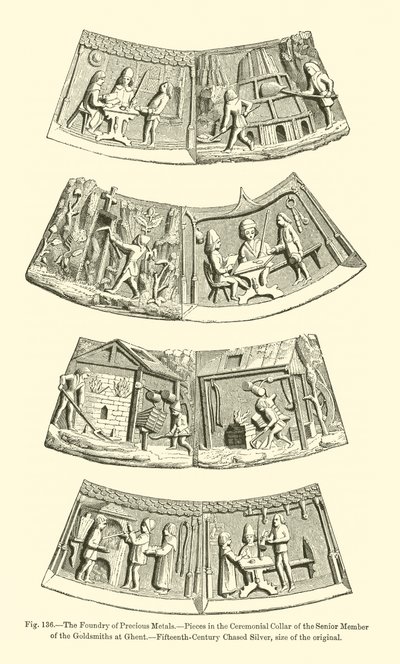 The Foundry of Precious Metals (engraving) 作者 法语学校