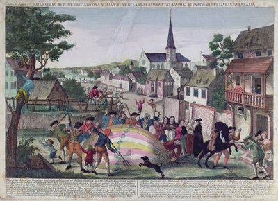 1783年8月27日，由于气球的下降引起的Gonesse居民的一般警报 作者 法语学校