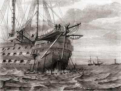HMS Agamemnon 铺设跨大西洋电报电缆，8 月 2 日 作者 法语学校