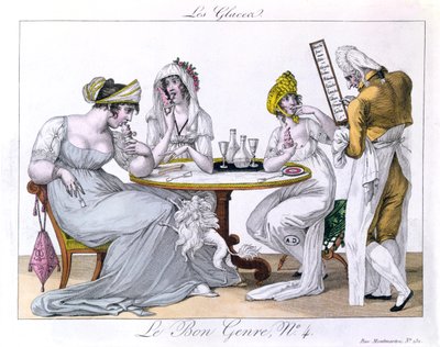 冰淇淋，来自Le Bon Genre的平台，巴黎，1827年 作者 法语学校
