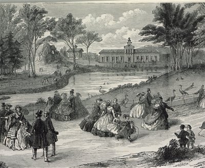 Jardin dAcclimatation，巴黎，1855年（bw雕刻） 作者 法语学校