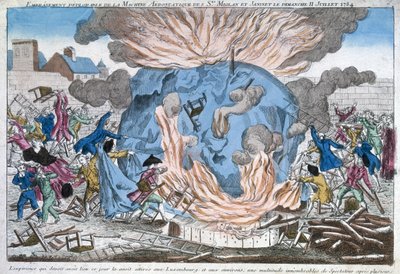 1784年7月11日，Mioloan和Janinet浮空器的可悲燃烧 作者 法语学校