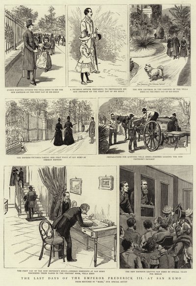 The Last Days of the Emperor Frederick III at San Remo (engraving) 作者 法语学校