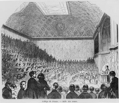 1852年，由E. Texier在巴黎的Tableaux de France举办的法国大学演讲厅 作者 法语学校