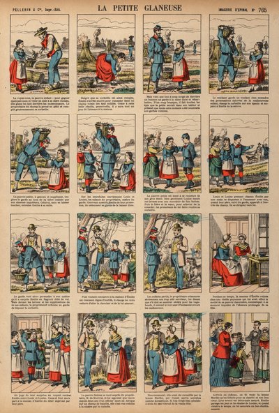 小拾穗者（彩色版画） 作者 法语学校