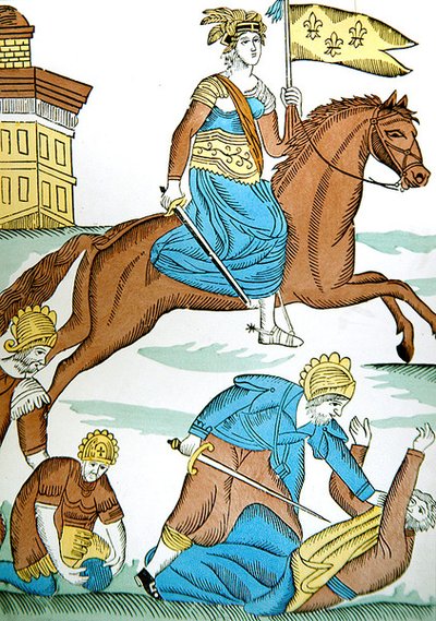 奥尔良的女仆，约1820年（彩色平版印刷）。 作者 法语学校