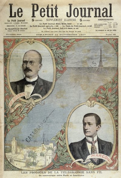 电信系统的奇迹，来自Le Petit Journal的插图，1907年11月24日 作者 法语学校
