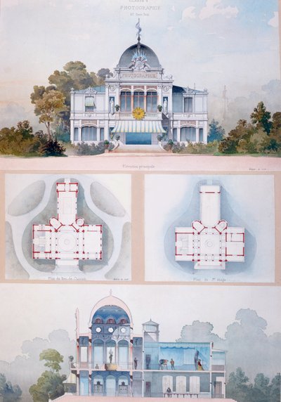 1867年巴黎世界博览会摄影馆，c.1867（纸上写着） 作者 法语学校