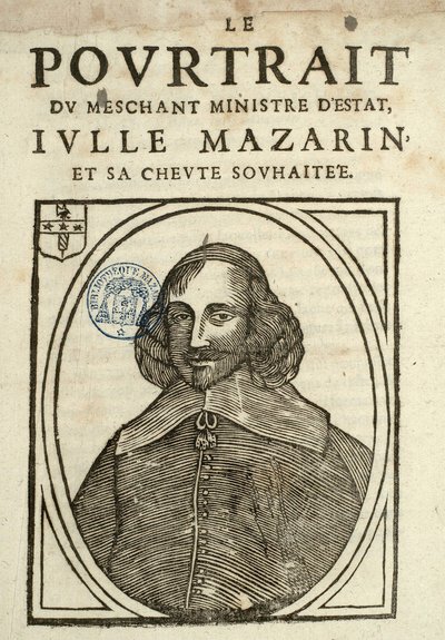 The Portrait of the wicked Minister of State, Iulle Mazarin and his desired devil, Political Pamphlet under the Sling 作者 法语学校
