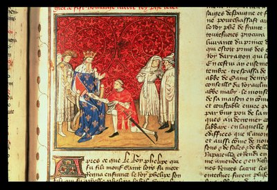威尔士亲王（Henry V 1387-1422）致敬查理六世国王（1368-1422） 作者 法语学校