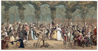 巴黎皇家宫殿的公共长廊》，作者是菲利贝尔-路易（Philibert Louis）-德布库尔（1755-1832）。 作者 法语学校